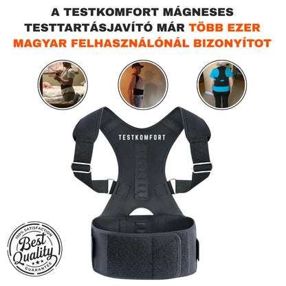 TestKomfort™ - Mágneses, állítható tartásjavító hát- és vállöv
