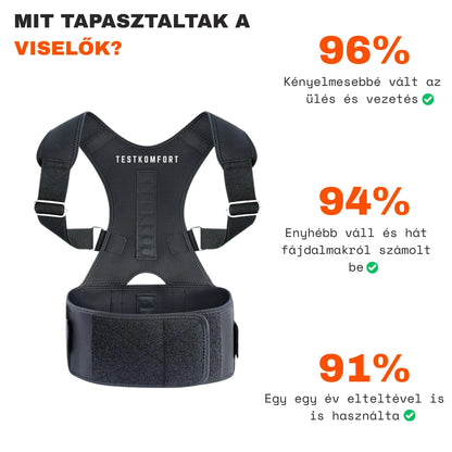 TestKomfort™ - Mágneses, állítható tartásjavító hát- és vállöv