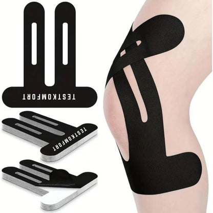 TestKomfort™ – Előre vágott, rugalmas, vízálló, bőrbarát kineziológiai térdszalag